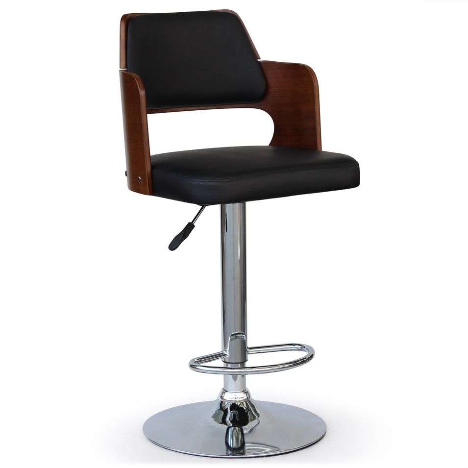 Chaise de bar Bois Naturel et Noisette Jade - Photo n°1
