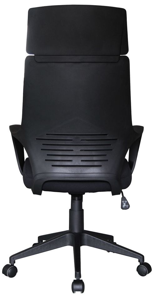 Chaise de bureau à roulette tissu noir Papi - Photo n°1