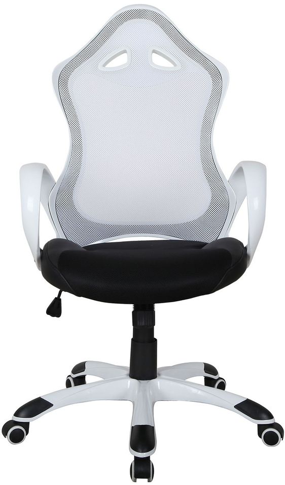 Chaise de bureau blanc Dovan - Photo n°1