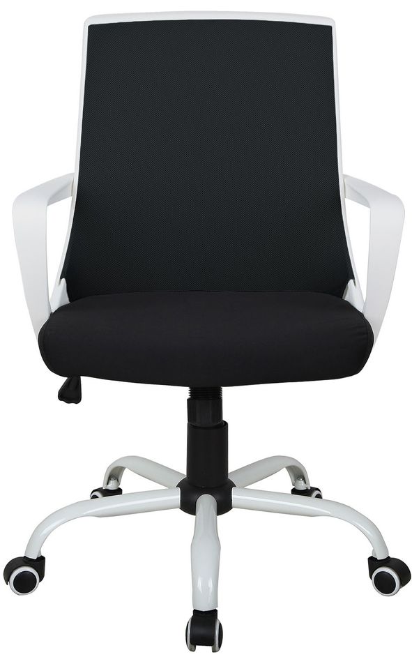 Chaise de bureau blanc et noir Gianni - Photo n°1