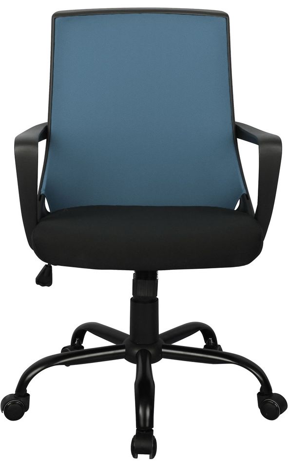 Chaise de bureau noir et bleu Gianni - Photo n°1