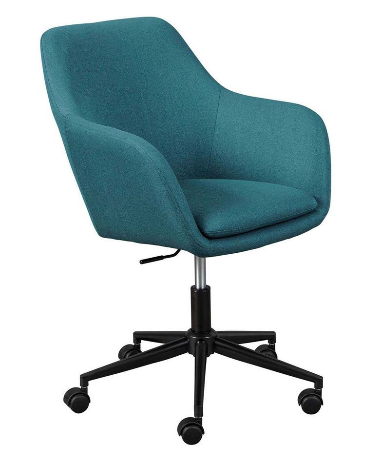Chaise de bureau réglable tissu bleu pétrole Zenit - Photo n°1