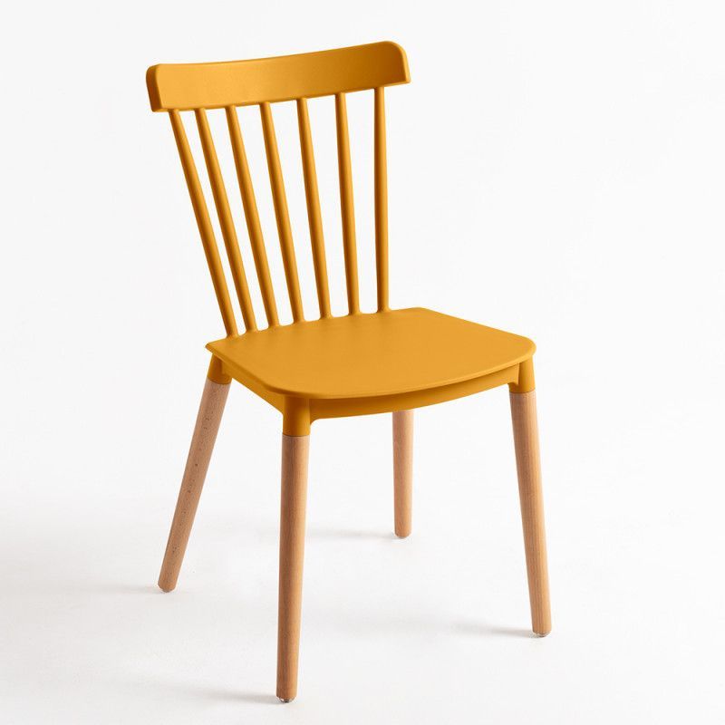 Chaise de cuisine Trina avec pieds en métal effet naturel – Originale et fonctionnelle - Photo n°1