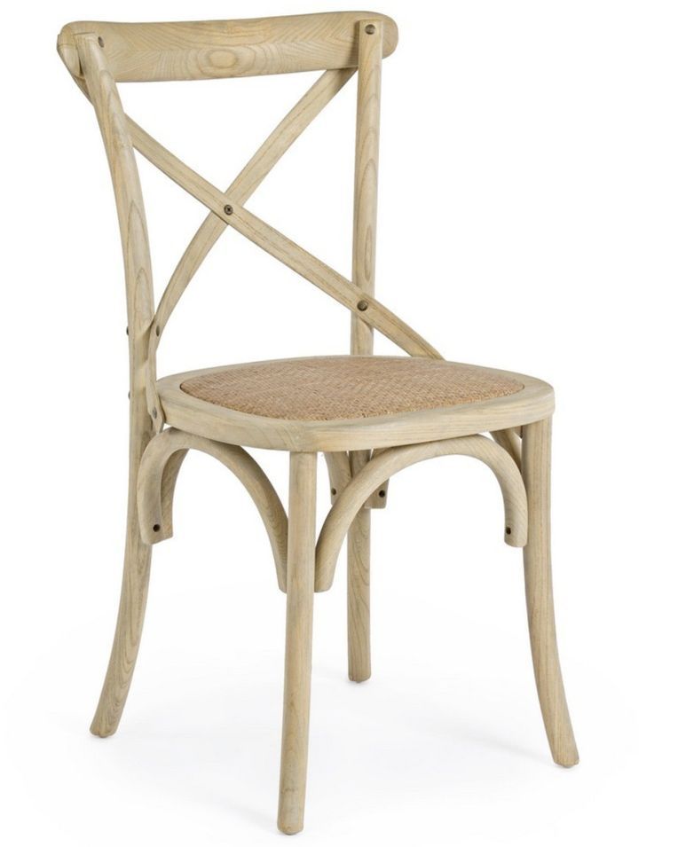 Chaise de cuisine Kiken - Fusion élégante de bois d'orme et rotin - Photo n°5