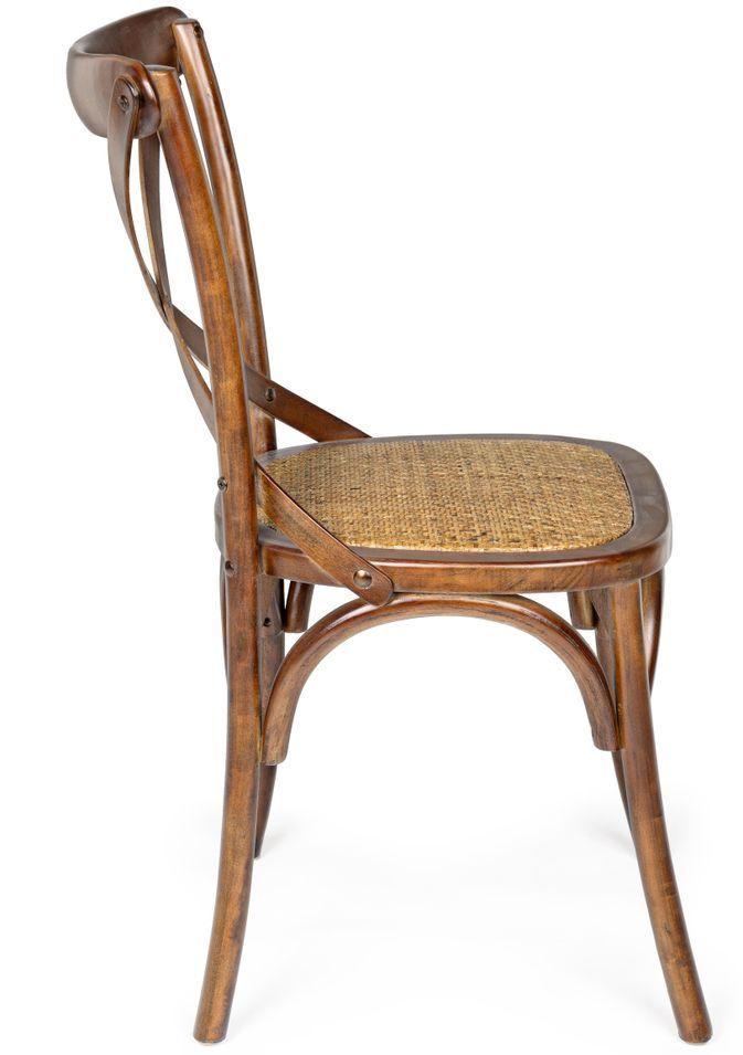 Chaise de cuisine Kiken - Fusion élégante de bois d'orme et rotin - Photo n°2