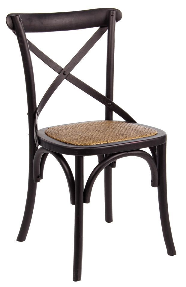 Chaise de cuisine KILEN - Fusion élégante de bois d'orme et rotin - Photo n°1