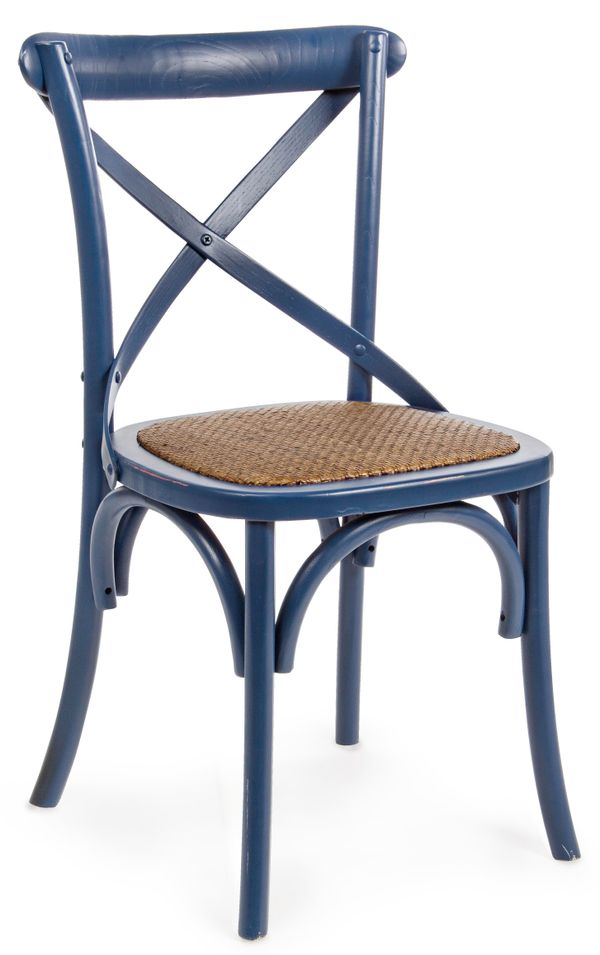 Chaise de cuisine KILEN - Fusion élégante de bois d'orme et rotin - Photo n°1