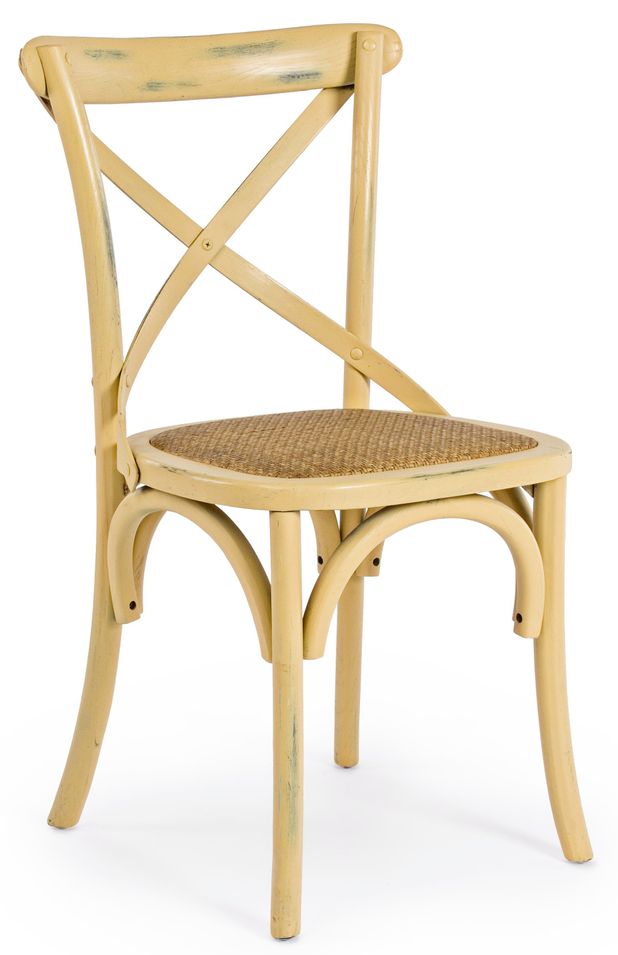 Chaise de cuisine KILEN - Fusion élégante de bois d'orme et rotin - Photo n°1