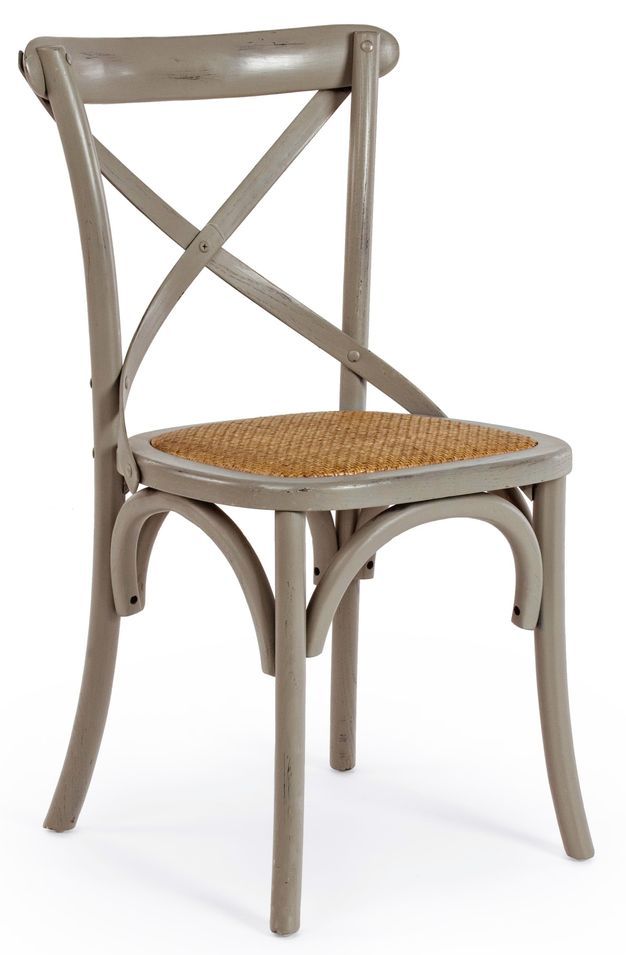 Chaise de cuisine KILEN - Fusion élégante de bois d'orme et rotin - Photo n°1