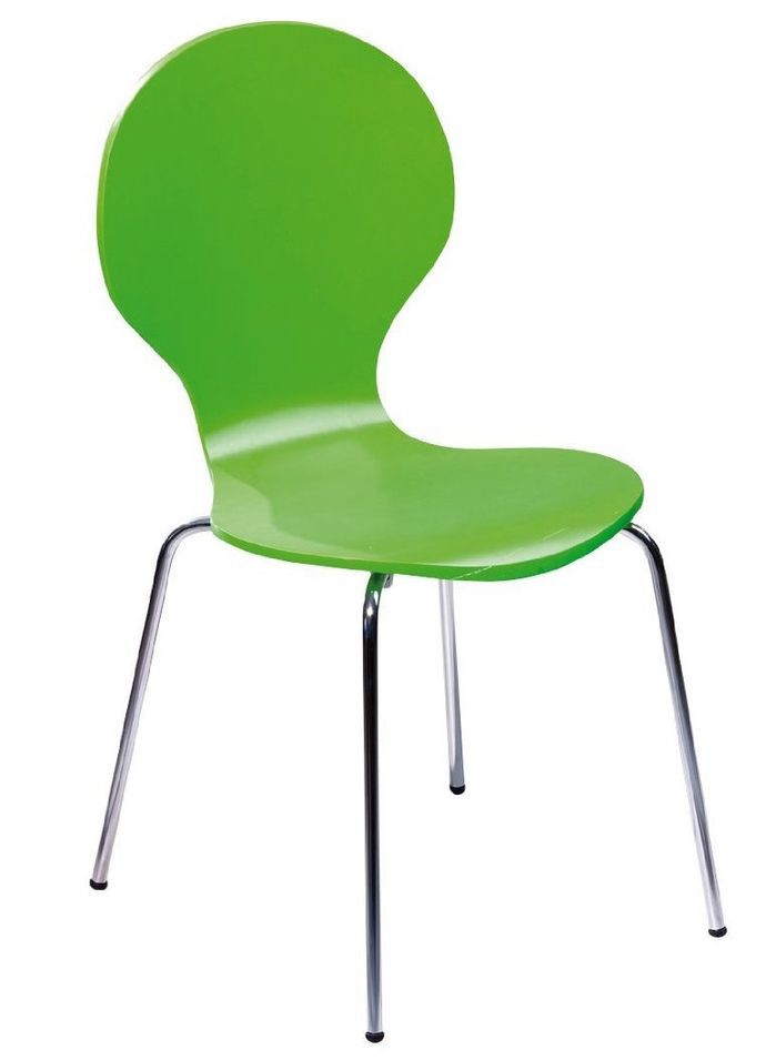 Chaise de cuisine verte Sunny - Lot de 4 - Photo n°1