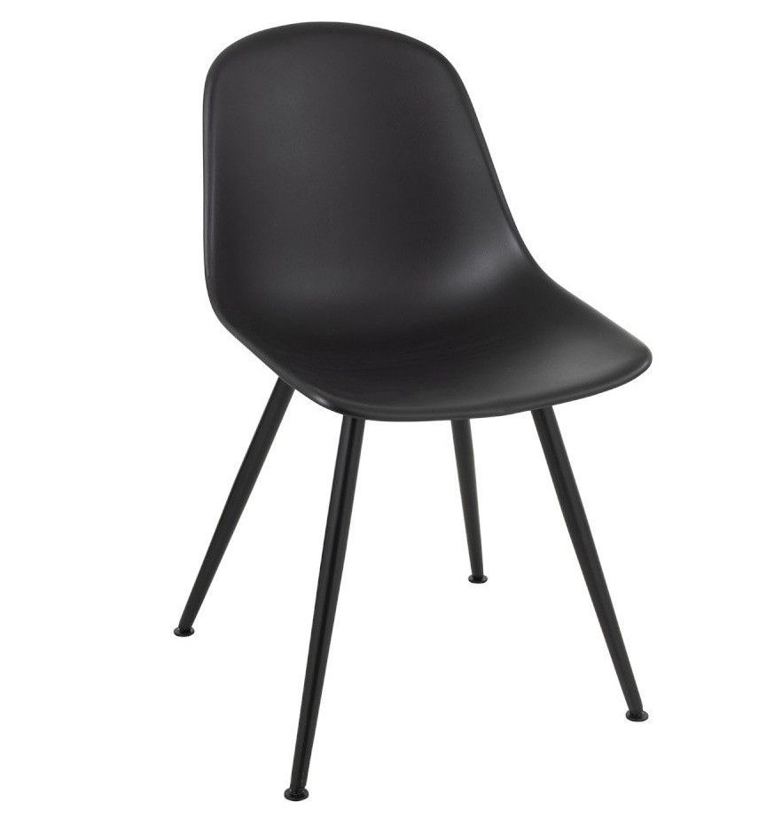 Chaise de salle à manger polypropylène noir Nissy - Lot de 2 - Photo n°1