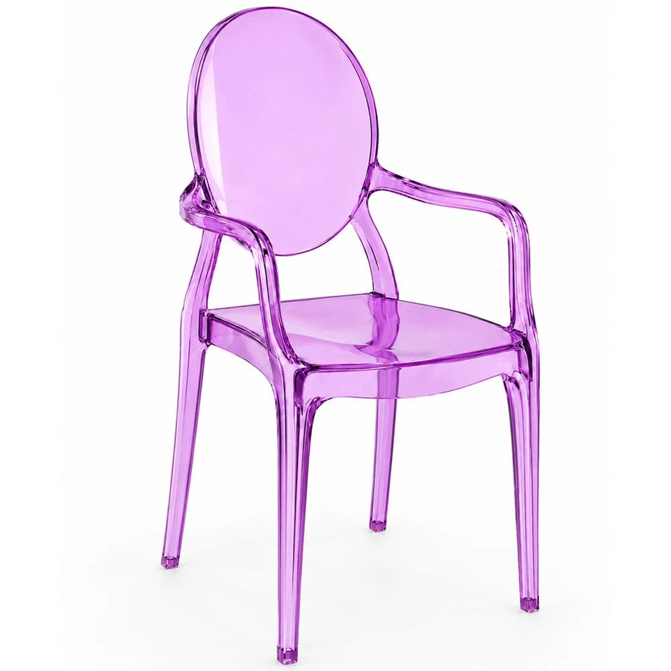 Chaise de salle à manger transparente KALERIA – Design contemporain avec accoudoirs - Photo n°1