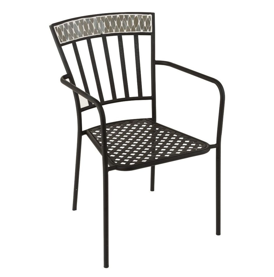 Chaise de salle à manger verre et métal noir Cintee - Lot de 2 - Photo n°1