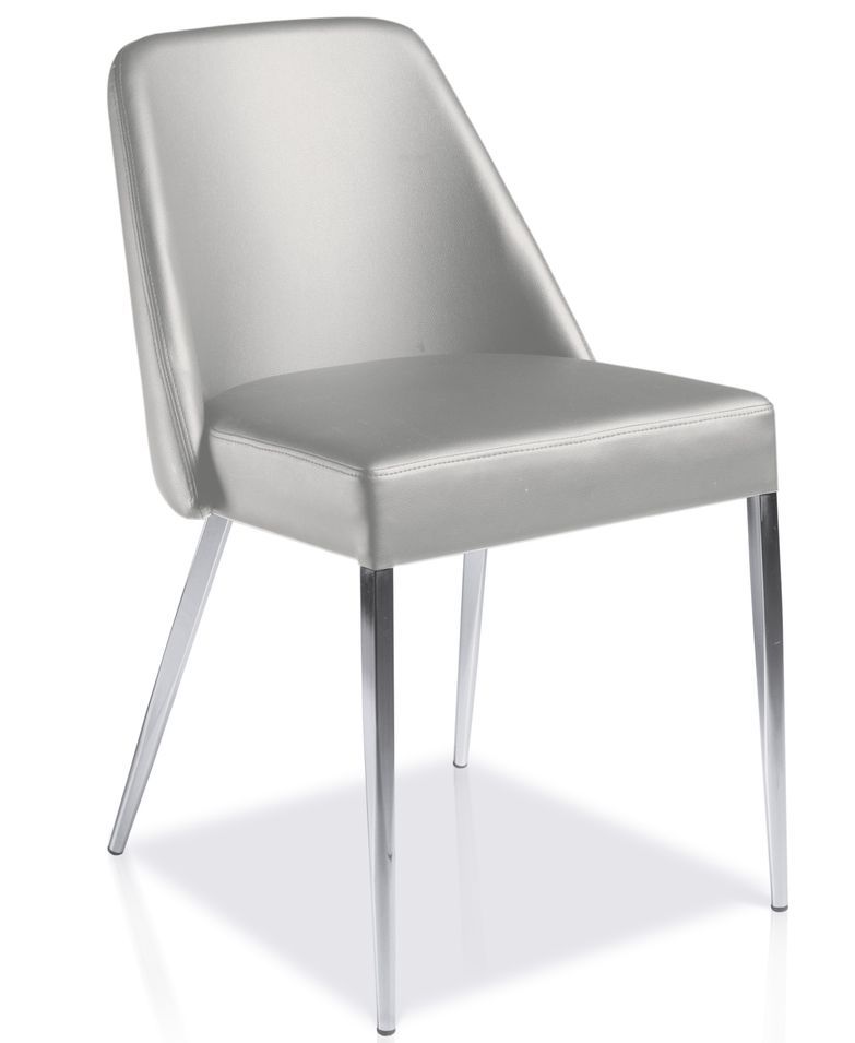 Chaise design Gris perle Manga - Lot de 2 - Photo n°1