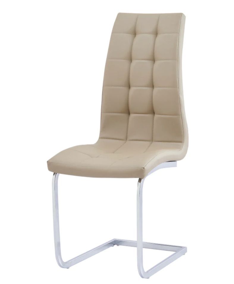 Chaise design simili cuir et pieds chromé Daizy - Lot de 6 - Photo n°1