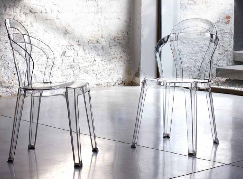 Chaise design transparente Anya - Lot de 4 - Photo n°1