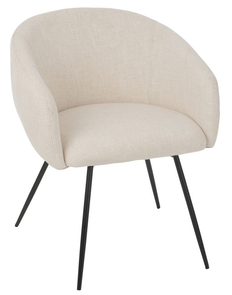 Chaise design WALES – Confort moderne en tissu et métal noir - Photo n°1