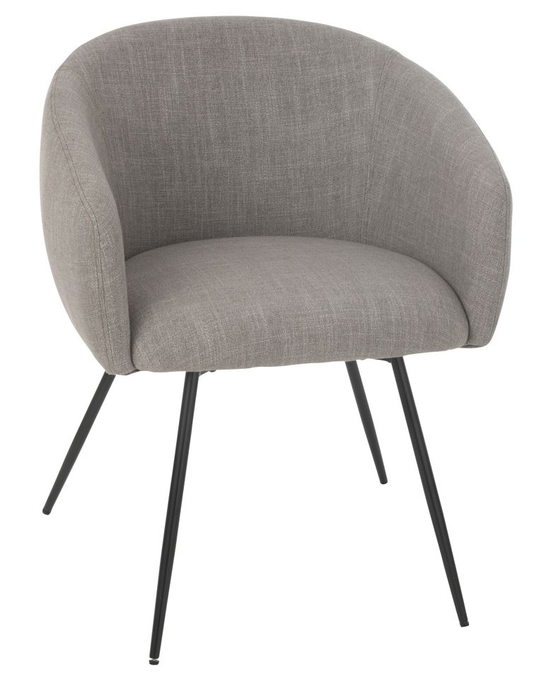 Chaise design WALES – Confort moderne en tissu et métal noir - Photo n°1