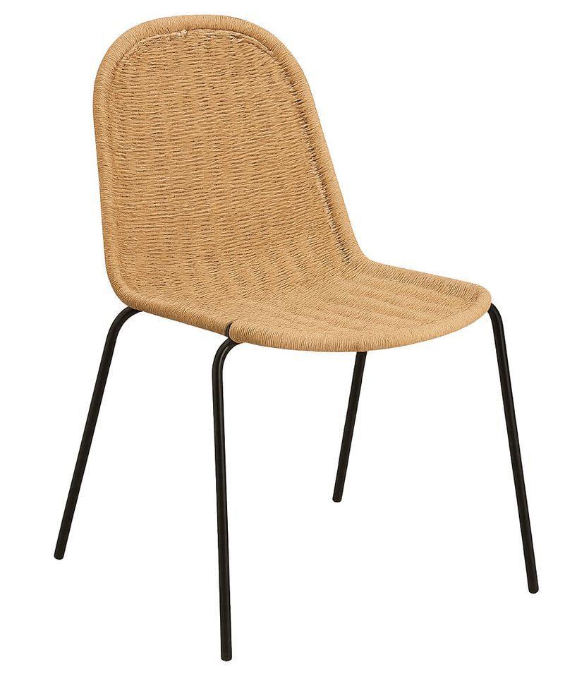 Chaise empilable ROPA – Osier synthétique et pieds en fer - Photo n°1