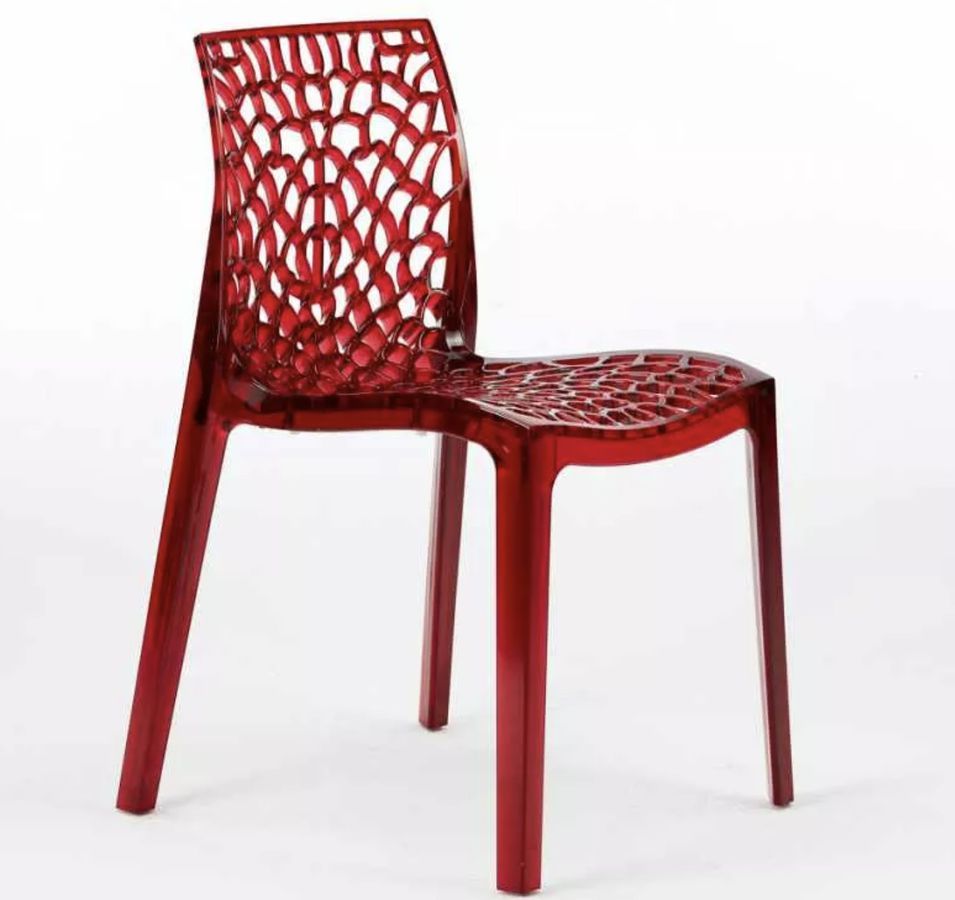 Chaise empilable transparente JARDINA – Usage intérieur/extérieur - Photo n°1