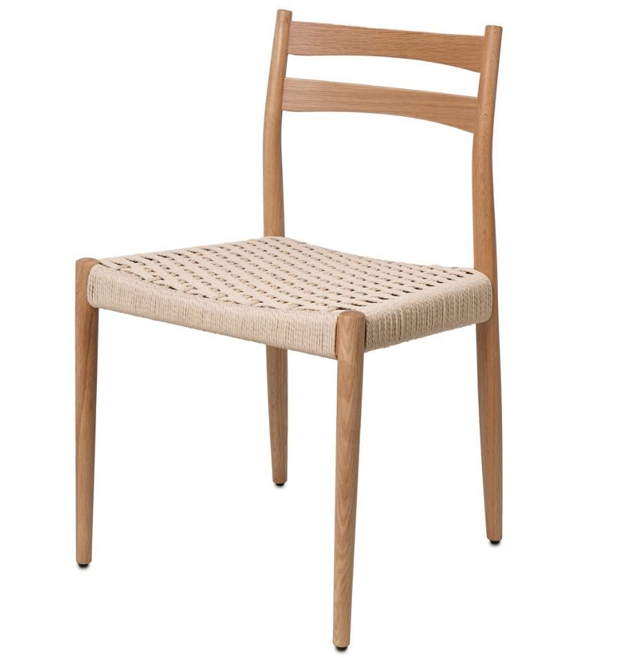 Chaise en bois de chêne et corde tressée VONY – Minimalisme organique - Photo n°1