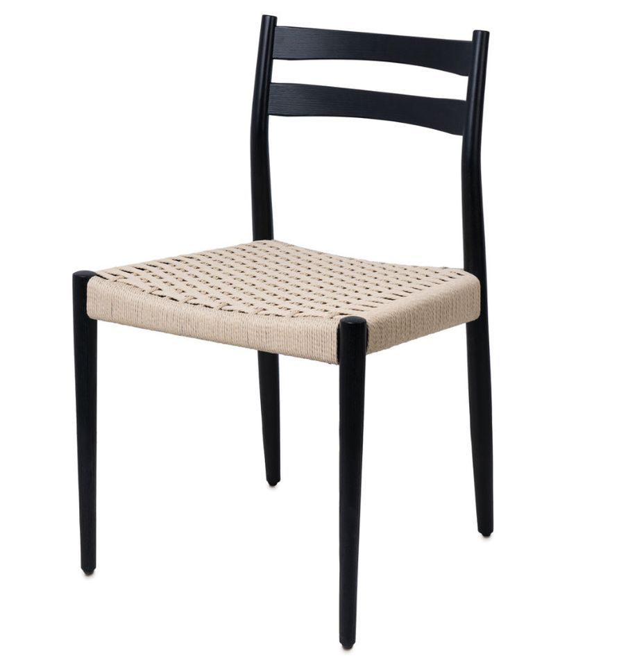 Chaise en bois de chêne et corde tressée VONY – Minimalisme organique - Photo n°1