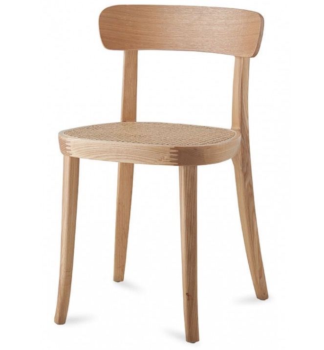 Chaise en bois de frêne et rotin naturel NUKA - Photo n°1