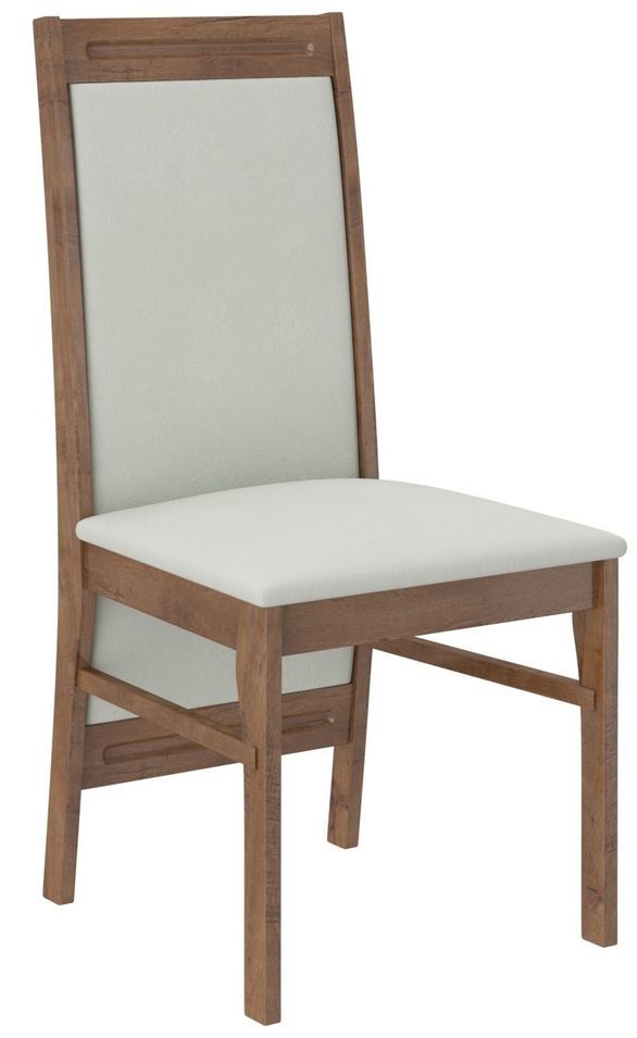 Chaise en bois marron et tissu 34 couleurs Komba - Photo n°1