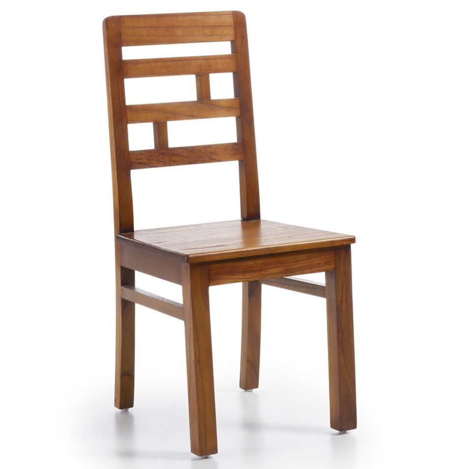 Chaise en bois massif de Mindy marron SOKY - Photo n°1