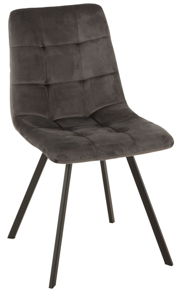 Chaise en métal gris Juliana L 45 cm - Photo n°1