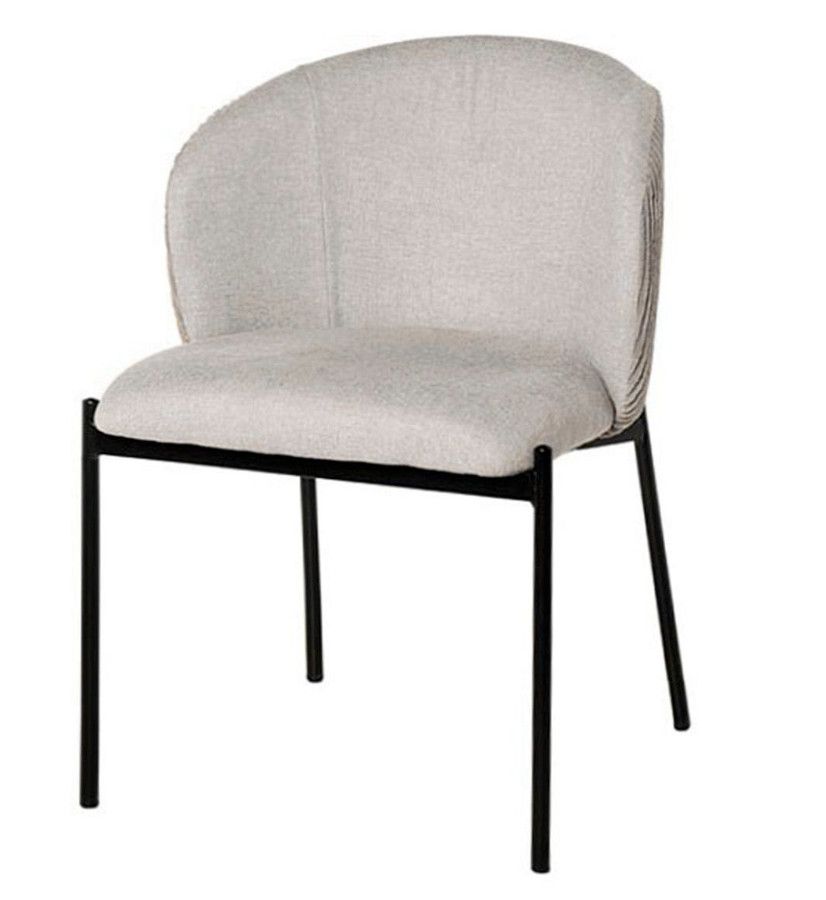 Chaise en tissu lisse et velouté Laina – Style et douceur - Photo n°1