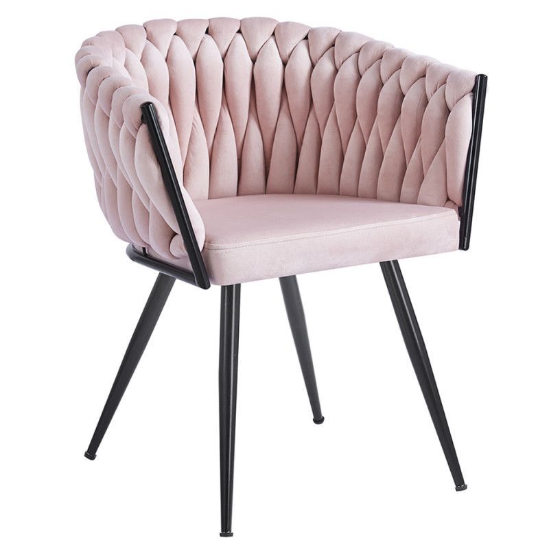 Chaise en velours capitonné Plika – Elégance et confort - Photo n°1
