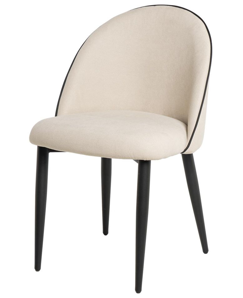 Chaise en velours confortable avec pieds en métal noir Brika – Style moderne - Photo n°1