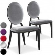 Chaise en velours Medaillon - Photo n°1