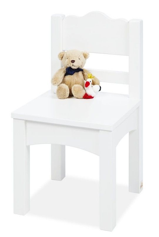 Chaise enfant pin massif lasuré blanc Martha - Photo n°1