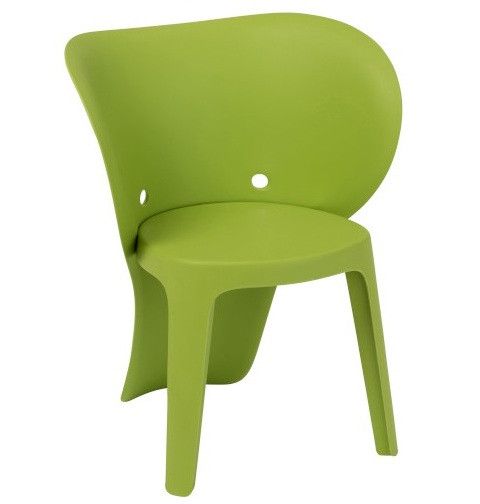 Chaise enfant polypropylène vert Brilo - Photo n°1