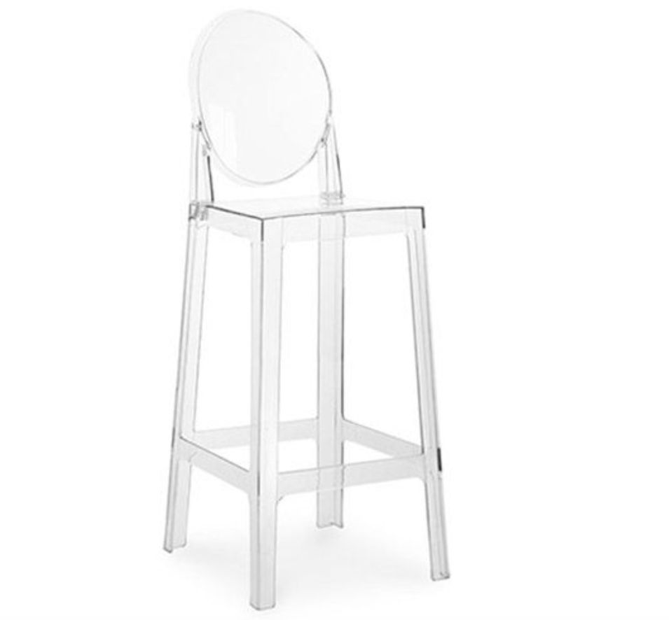 Chaise haute design transparent ou opaque LOUIVA - Assise 65 ou 75 cm - Photo n°1