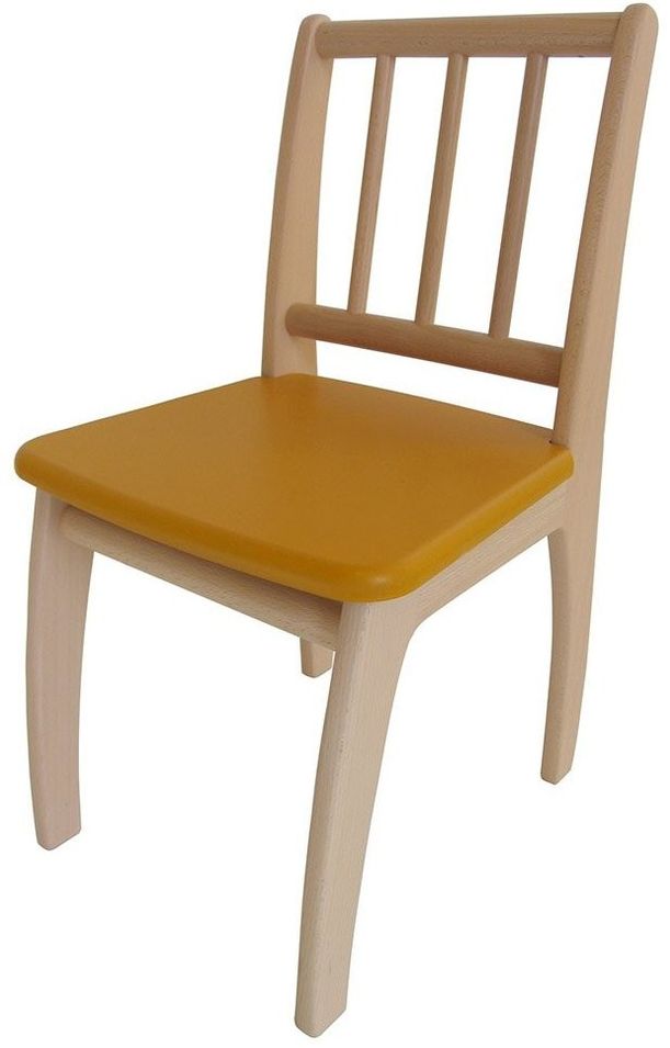 Chaise hêtre jaune naturel Bambino - Photo n°1