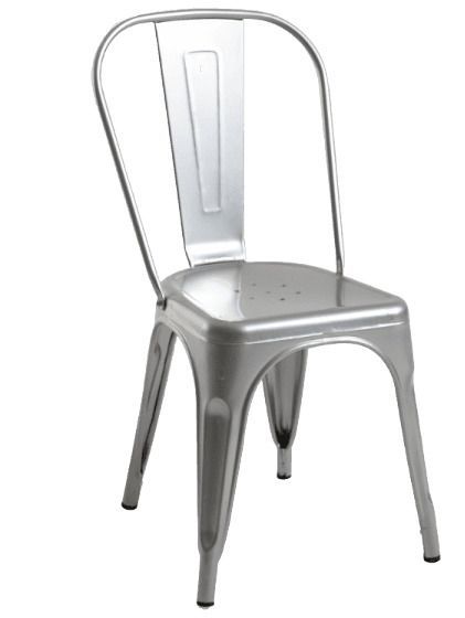 Chaise industrielle acier brossé Kanbo - Photo n°1