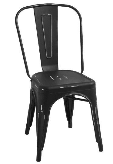 Chaise industrielle acier vintage Kontoir - Photo n°1