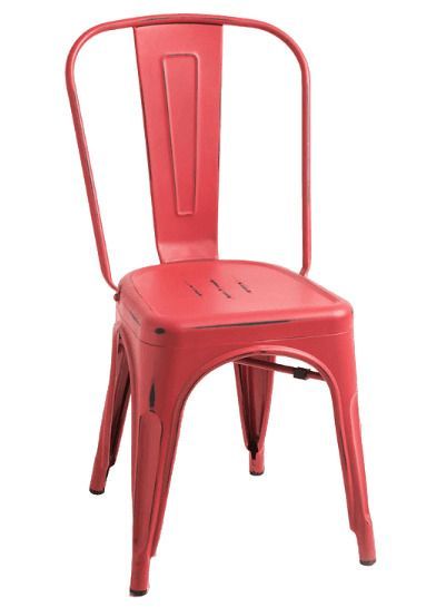 Chaise industrielle acier vintage Kontoir - Photo n°1