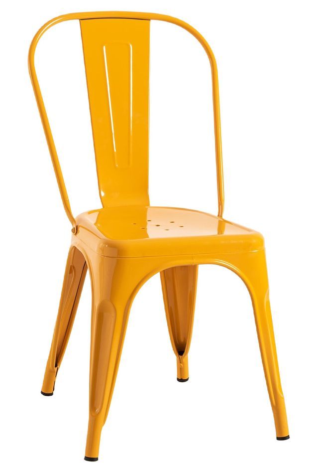 Chaise industrielle en acier brillant KONTOIR - Photo n°1