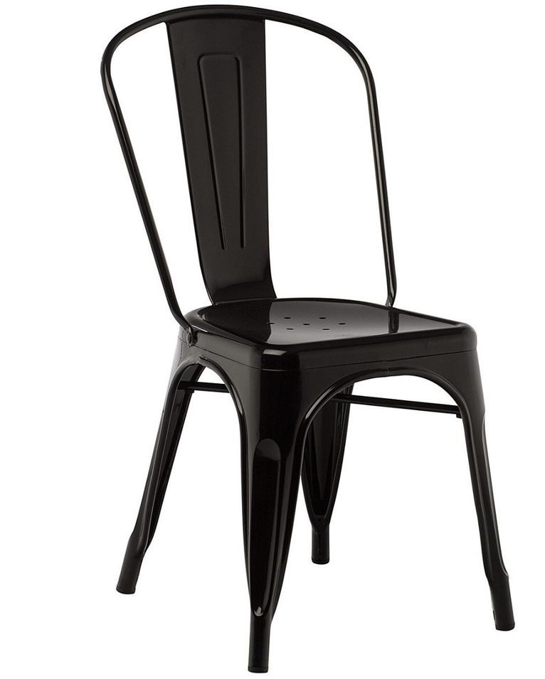 Chaise industrielle en acier brillant KONTOIR - Photo n°1