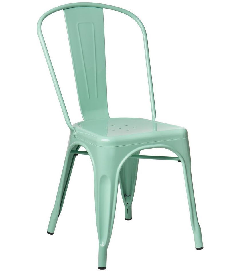 Chaise industrielle en acier brillant KONTOIR - Photo n°1