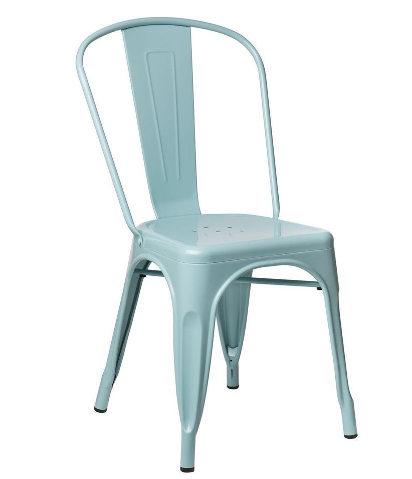 Chaise industrielle en acier brillant KONTOIR - Photo n°1