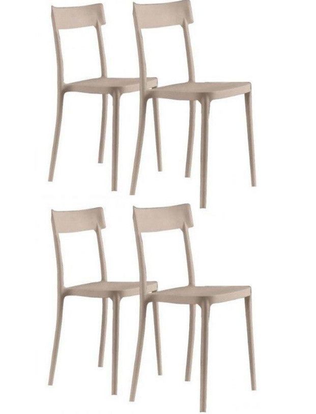 Chaise italienne empilable polypropylène Saray - Lot de 4 - Photo n°1