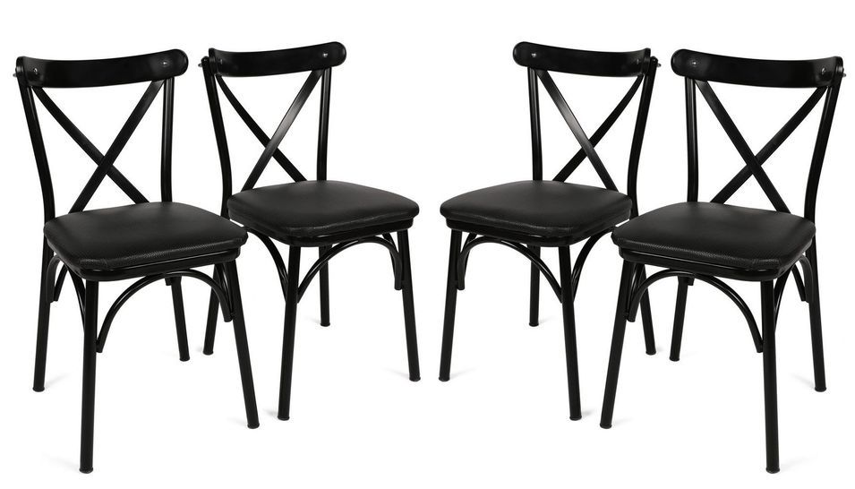 Chaise Kortal en bois et métal - Élégance rustique pour la cuisine - Photo n°1