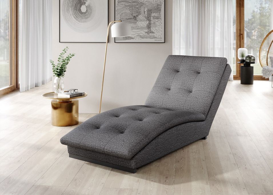 Chaise longue en tissu BORA – Confort allié à la modernité - Photo n°1