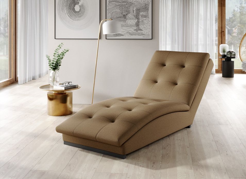 Chaise longue en velours BORA – Moderne & confortable - Photo n°1