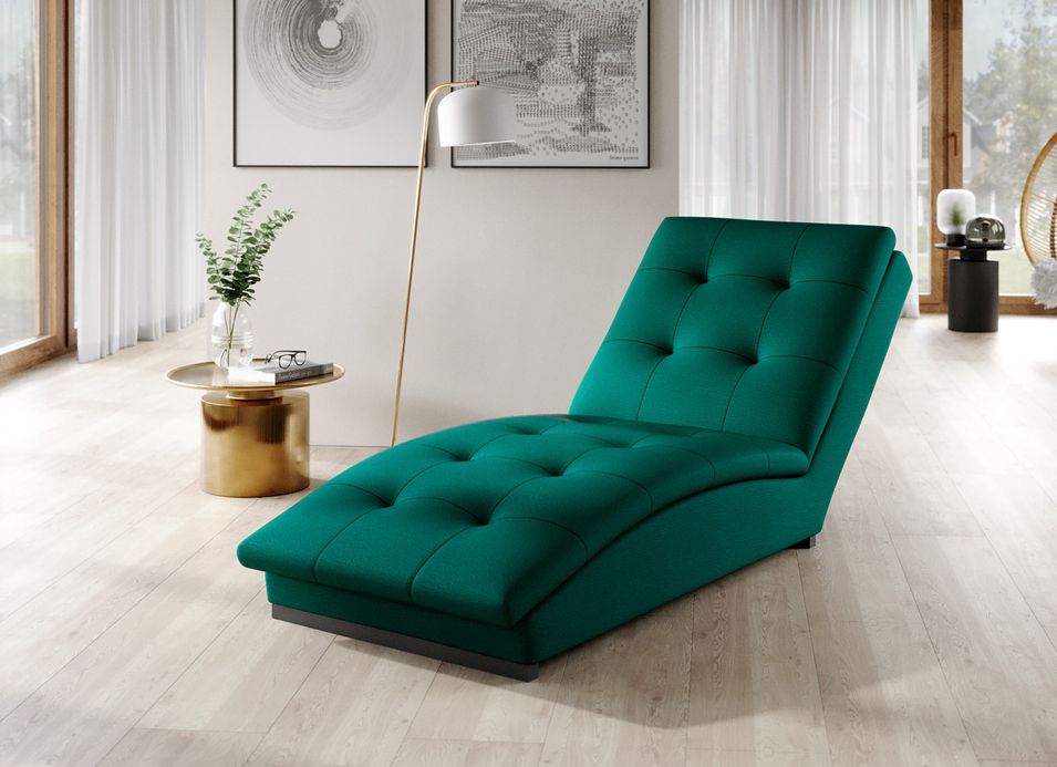 Chaise longue en velours BORA – Moderne & confortable - Photo n°1